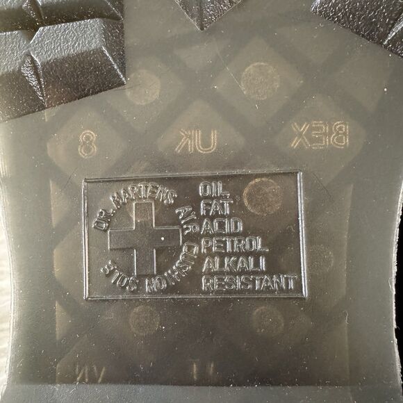 Dr Doc Martens Holly Platform Shoes Black Leather Oxfords Women's Size 10 US - Picture 8 of 9